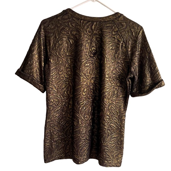 Worthington Metallic Gold - Cooper Textured Top - Picture 2 of 5